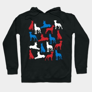 Patriotic Great Danes Dog America Flag 4Th Of July Hoodie